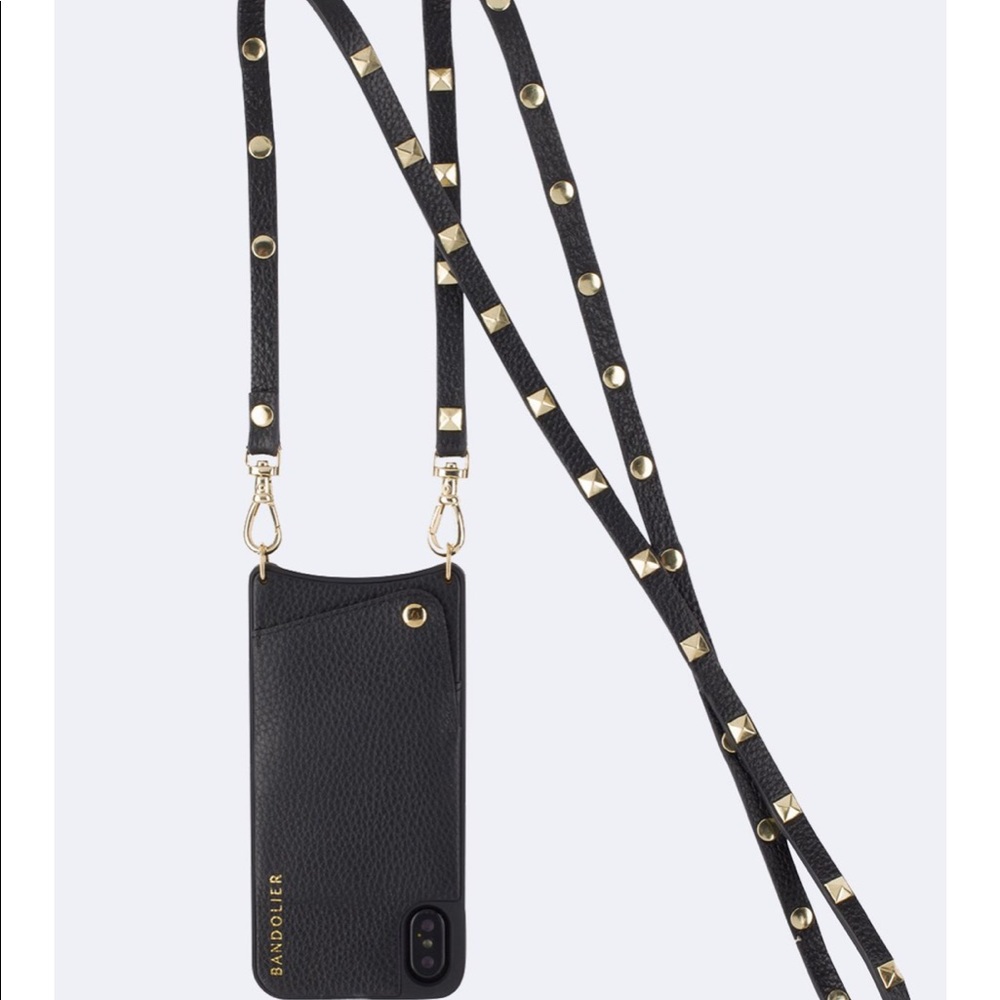 Bandolier IPHONE X Sarah leather case Black